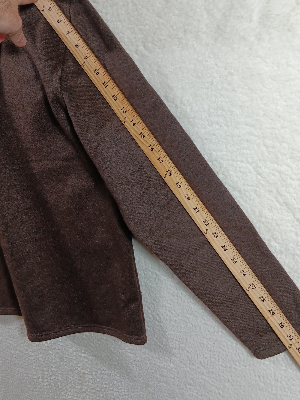 Prana Pullover Mens Large Brown Brookland 1/4 Zip Wool Blend Outdoor Gorpcore - Picture 9 of 10
